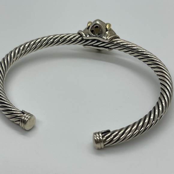 David Yurman Vintage Quatrefoil 5mm bracelet with gold - Picture 8 of 9
